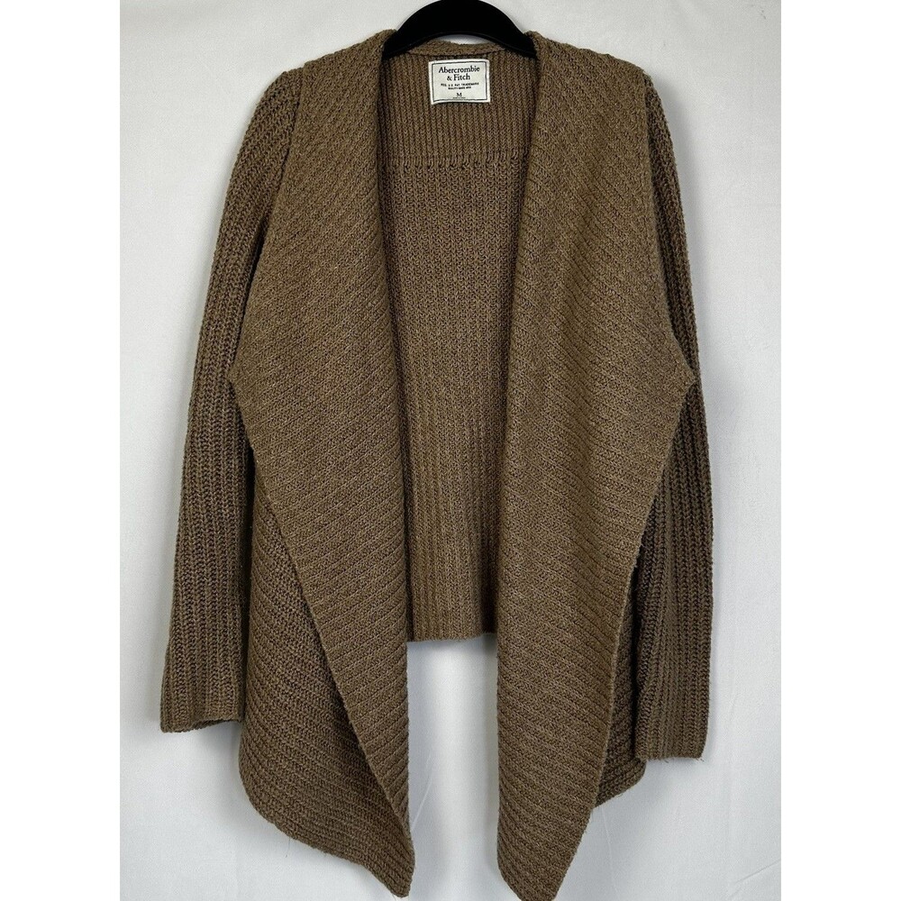 Abercrombie & Fitch women’s Open Front Tan Wool Cardigan Size M